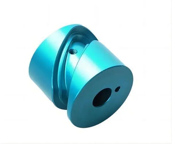 Aluminum Parts CNC Machining Machined Bush Parts with Blue Color Anodizing for Electronic Instrument